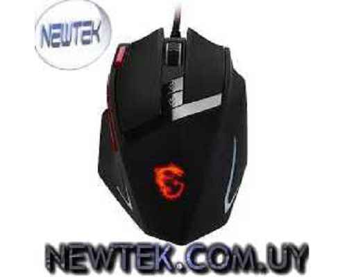 Mouse Cableado MSI Interceptor DS200 16400DPI 10 botones Color Negro Laser